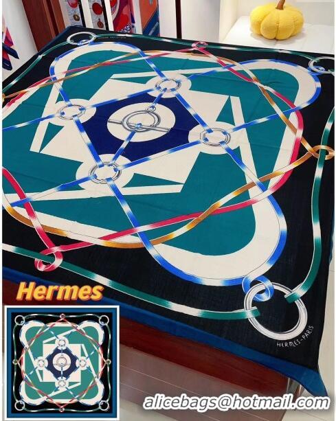 Reasonable Price Hermes Cashmere & Silk Sqaure Shawl Scarf 140cm H1212 2024