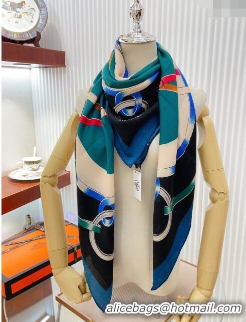 Reasonable Price Hermes Cashmere & Silk Sqaure Shawl Scarf 140cm H1212 2024