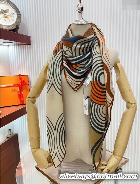 Top Grade Hermes Cashmere & Silk Sqaure Shawl Scarf 140cm H1214 2024