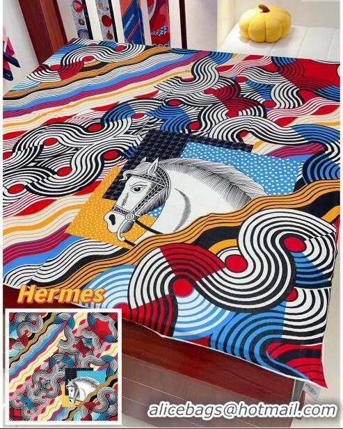 Good Taste Hermes Cashmere & Silk Sqaure Shawl Scarf 140cm H1215 2024