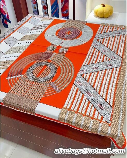 Well Crafted Hermes Cashmere & Silk Sqaure Shawl Scarf 140cm H1220 2024