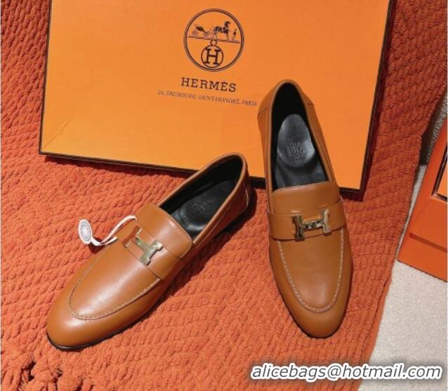 Low Price Hermes Paris Loafers in Velvet Brown 104042