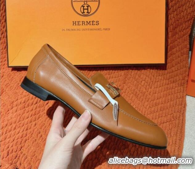 Low Price Hermes Paris Loafers in Velvet Brown 104042