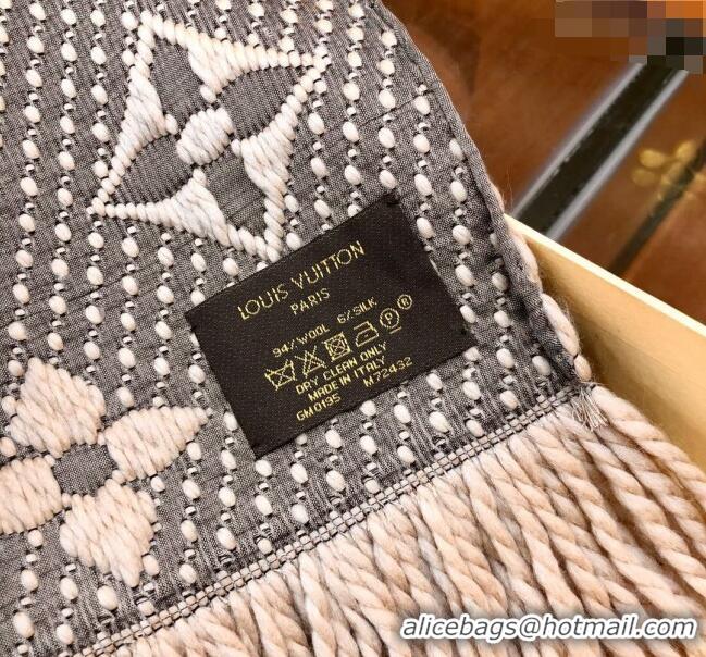 Reasonable Price Louis Vuitton Logomania Wool Long Scarf with Fringe 30x175cm LV011004 Beige 2024