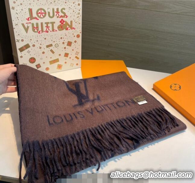 Grade Quality Louis Vuitton Reykjavik Long Scarf 45x170cm LV11047 Brown/Blue 2024