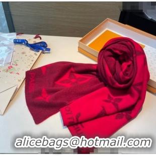 Reasonable Price Chanel Knit Cashmere Long Scarf 32x180cm CH0111 Red 2024