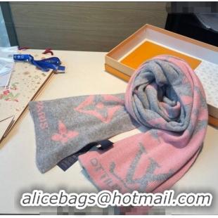 Most Popular Chanel Knit Cashmere Long Scarf 32x180cm CH0111 Grey/Pink 2024