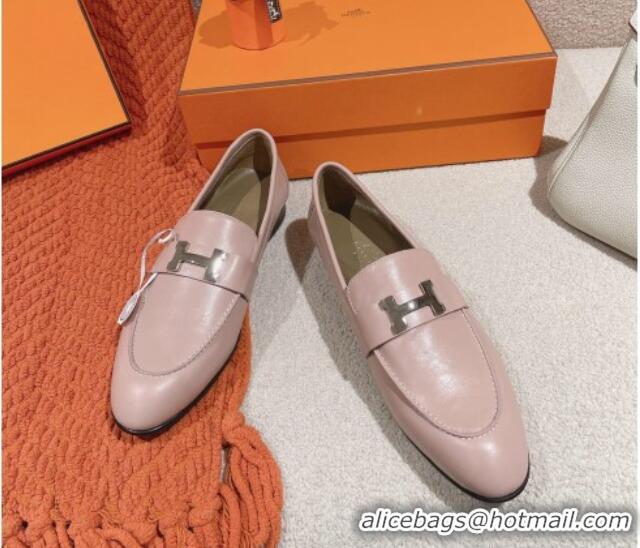 Purchase Hermes Paris Loafers in Calfskin Light Pink 104053