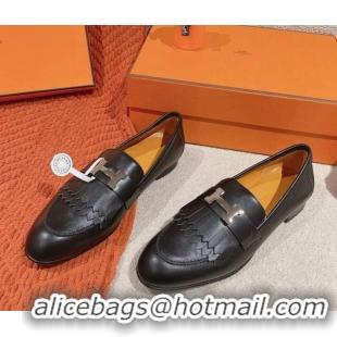 Good Quality Hermes Royal Loafers in Calfskin Black/Tan 0104059