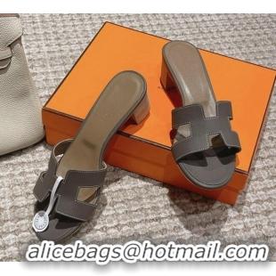 Classic Hot Hermes Classic Oasis Heel Slide Sandals 4.5cm in Palm Grained Leather 123013