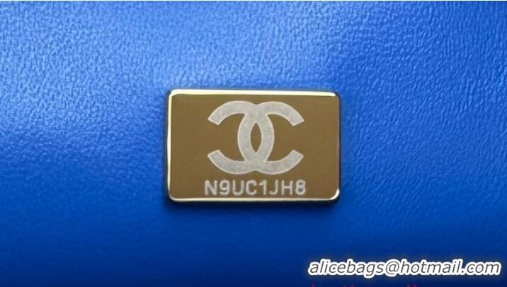 Well Crafted Chanel Tweed CLUTCH WITH CHAIN AS4151 Blue