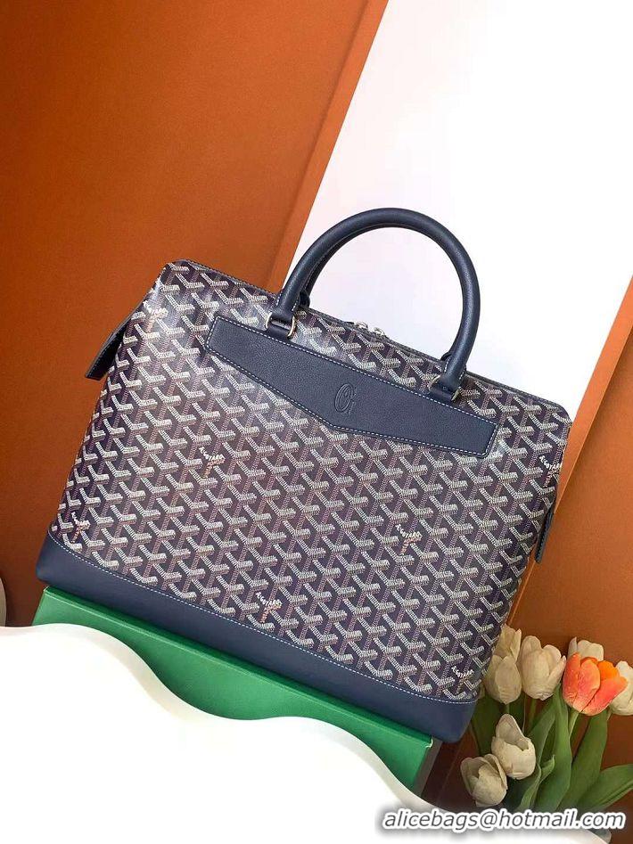 Discount Goyard Cisalpin Briefcase Document Case Top Handle Bag G8129 Navy Blue