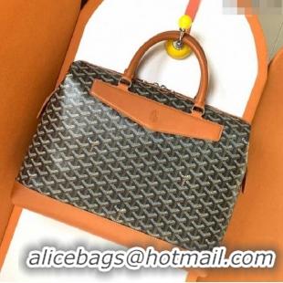 Most Popular Goyard Cisalpin Briefcase Document Case Top Handle Bag G8129 Black And Tan