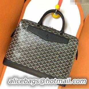 Famous Brand Goyard Cisalpin Briefcase Document Case Top Handle Bag G8129 Black