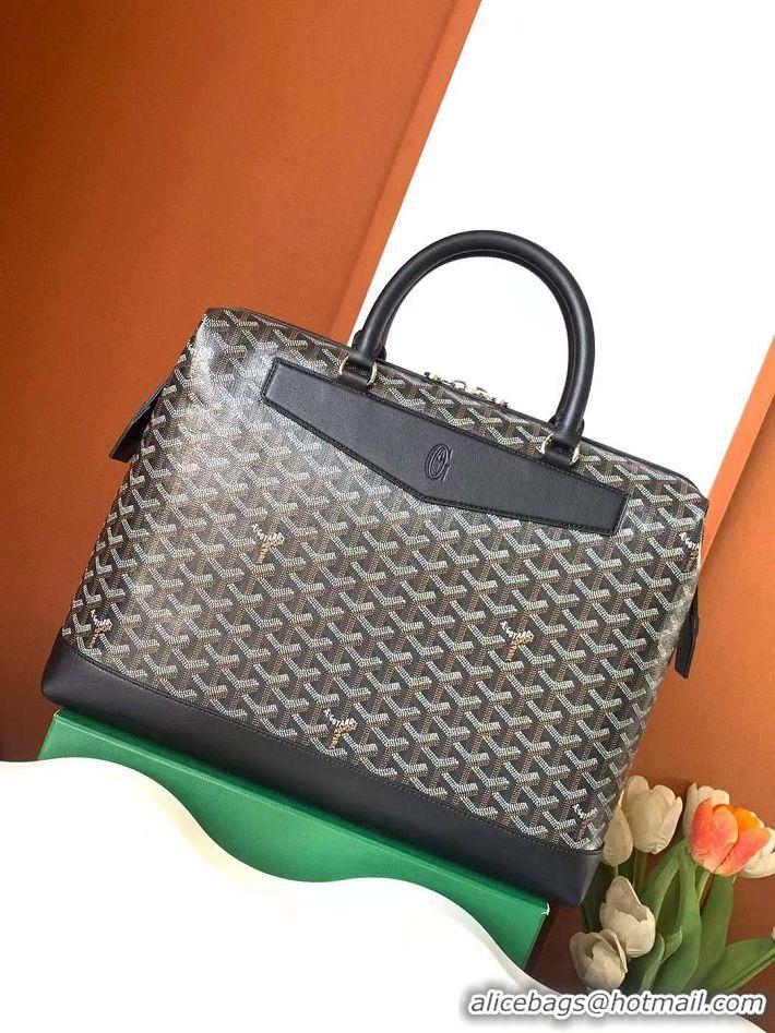 Famous Brand Goyard Cisalpin Briefcase Document Case Top Handle Bag G8129 Black