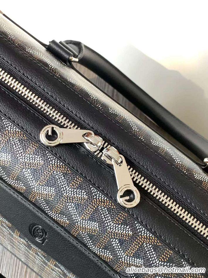 Famous Brand Goyard Cisalpin Briefcase Document Case Top Handle Bag G8129 Black