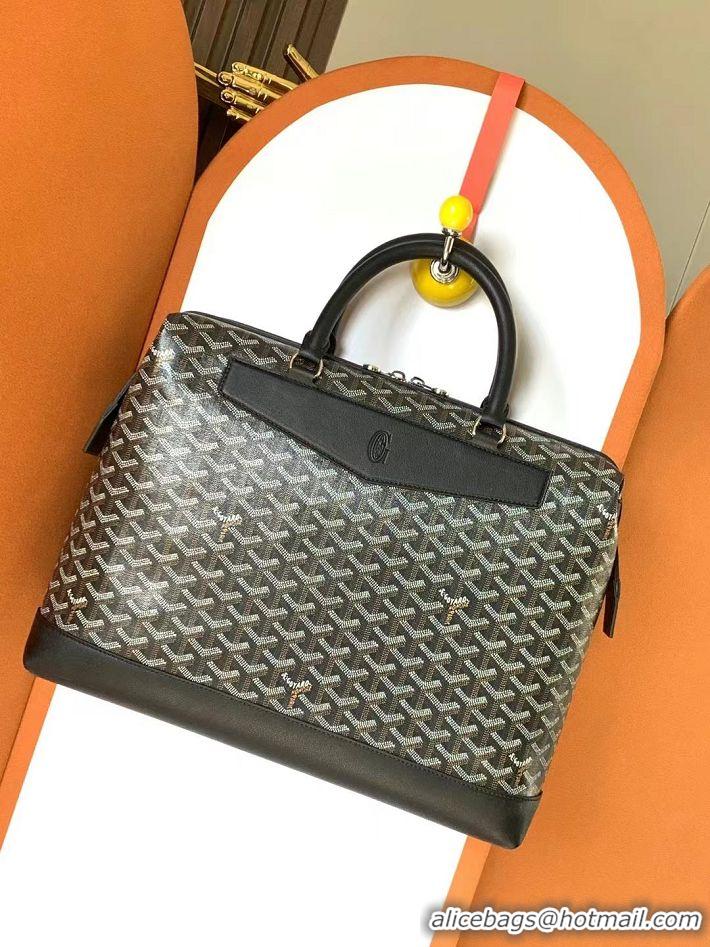 Famous Brand Goyard Cisalpin Briefcase Document Case Top Handle Bag G8129 Black