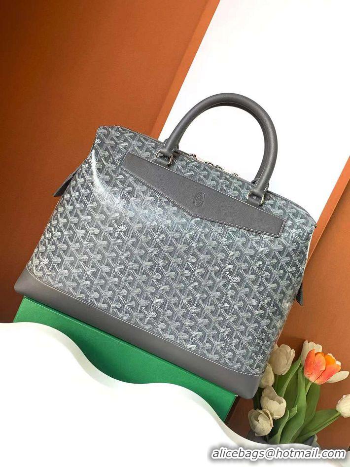 Shop Grade Goyard Cisalpin Briefcase Document Case Top Handle Bag G8129 Dark Grey