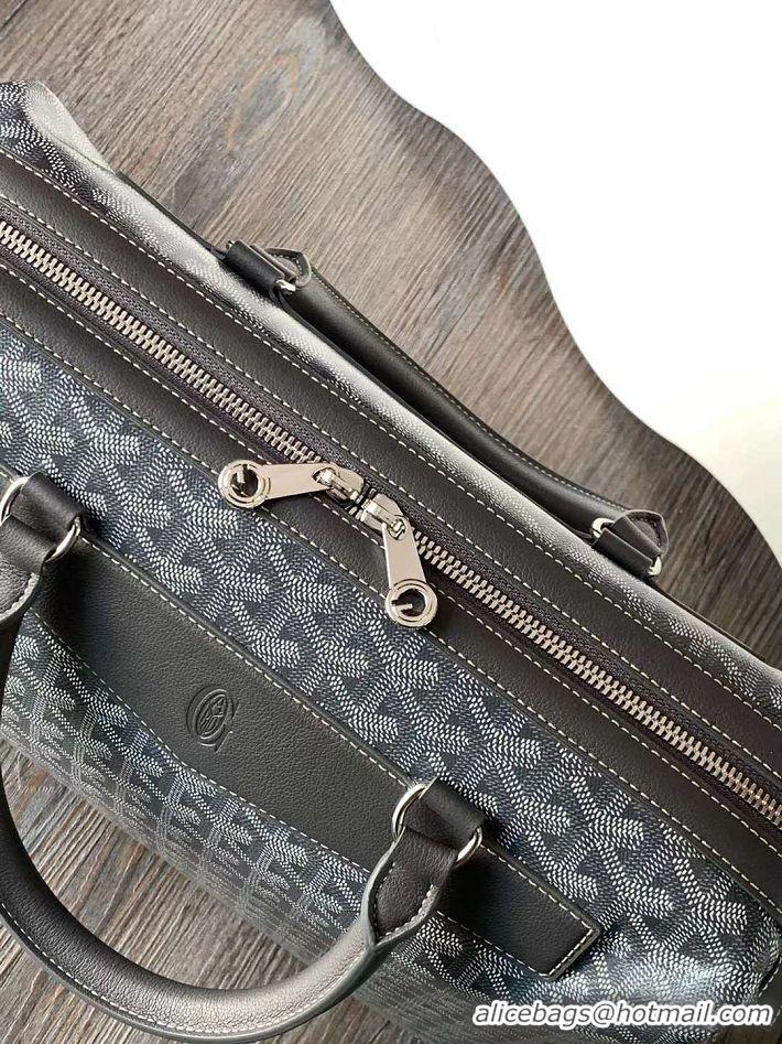 Shop Grade Goyard Cisalpin Briefcase Document Case Top Handle Bag G8129 Dark Grey