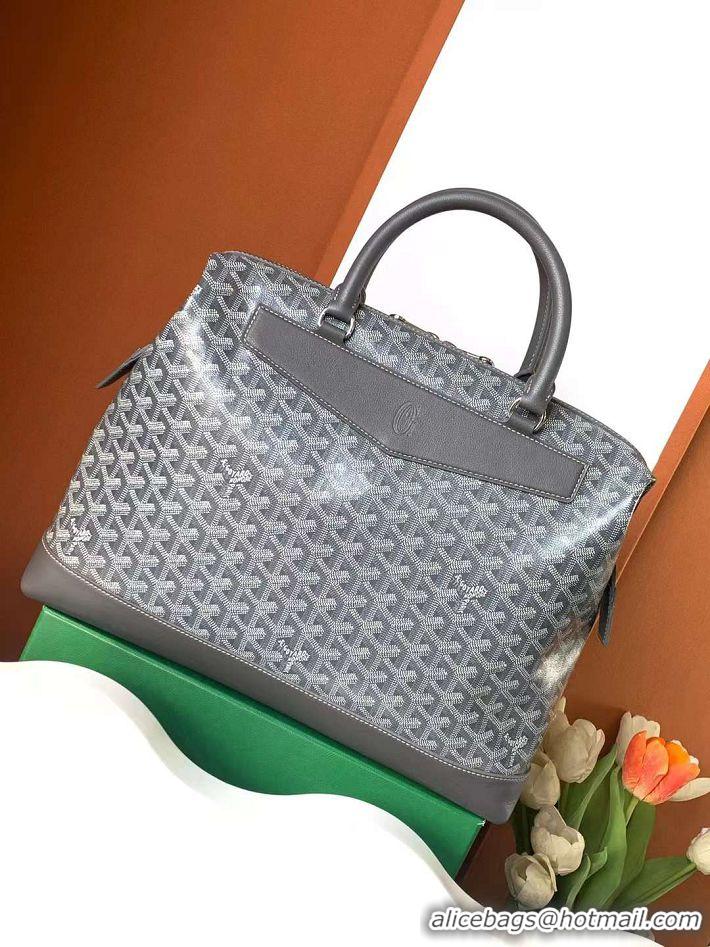 Shop Grade Goyard Cisalpin Briefcase Document Case Top Handle Bag G8129 Dark Grey