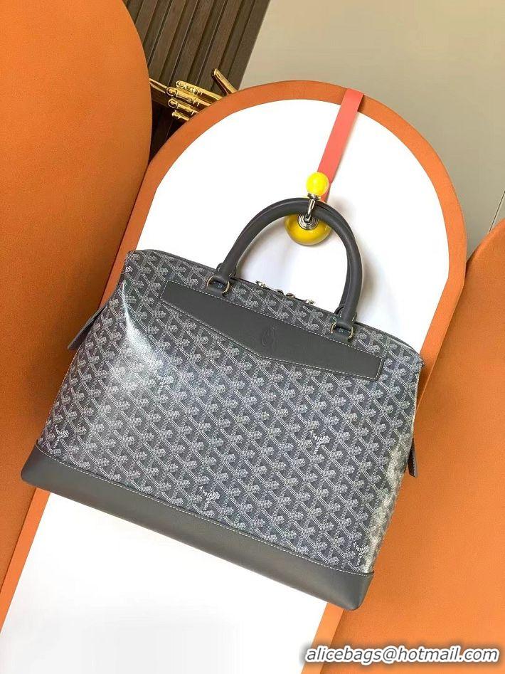 Shop Grade Goyard Cisalpin Briefcase Document Case Top Handle Bag G8129 Dark Grey