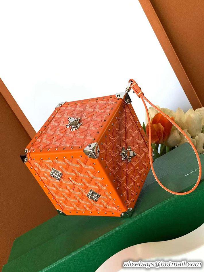 Top Design Goyard Dé Trunk Clutch Bag 8215 Orange