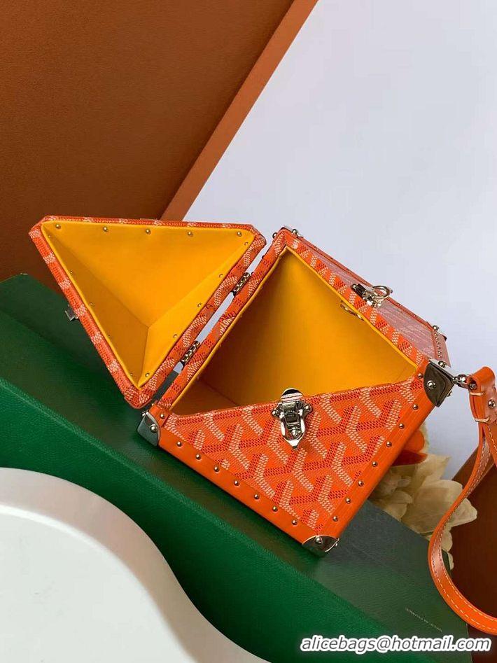 Top Design Goyard Dé Trunk Clutch Bag 8215 Orange