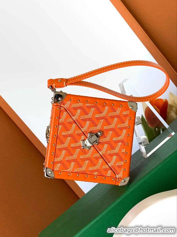 Top Design Goyard Dé Trunk Clutch Bag 8215 Orange