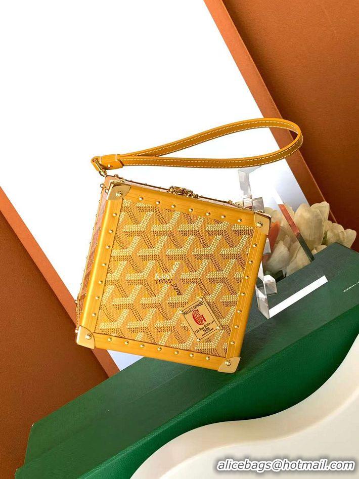 Good Taste Goyard Dé Trunk Clutch Bag 8215 Yellow