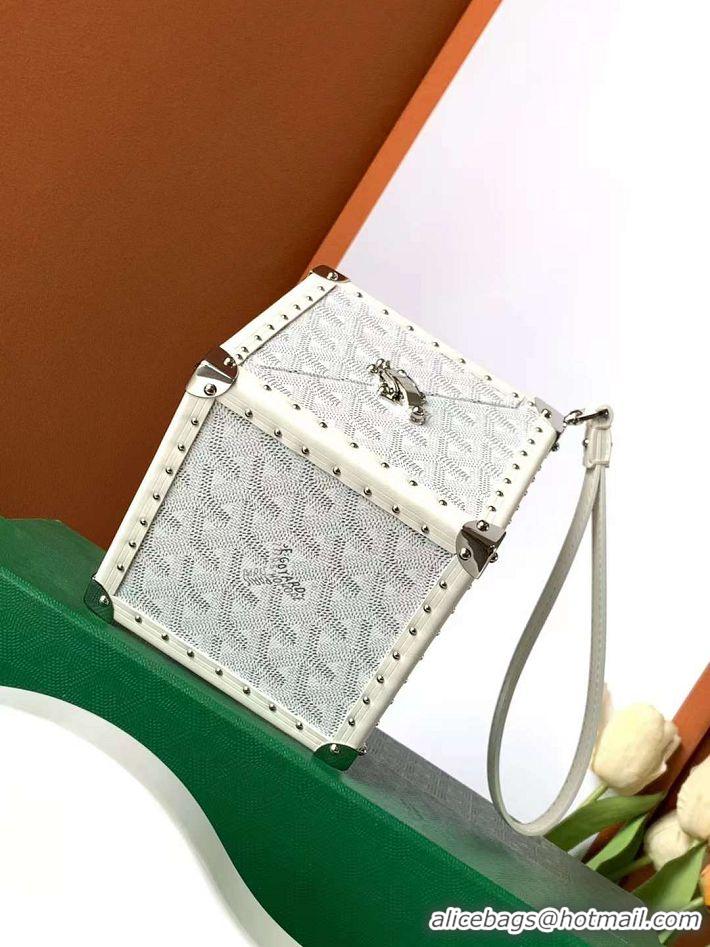 Grade Quality Goyard Dé Trunk Clutch Bag 8215 White