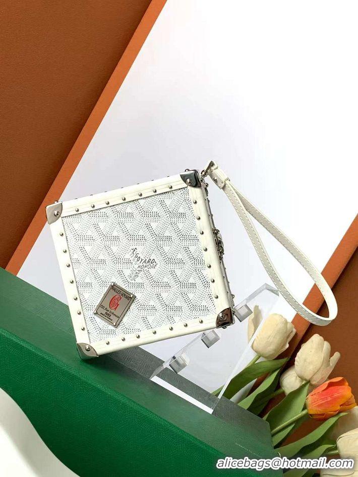 Grade Quality Goyard Dé Trunk Clutch Bag 8215 White