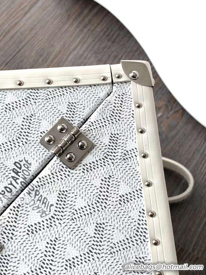 Grade Quality Goyard Dé Trunk Clutch Bag 8215 White