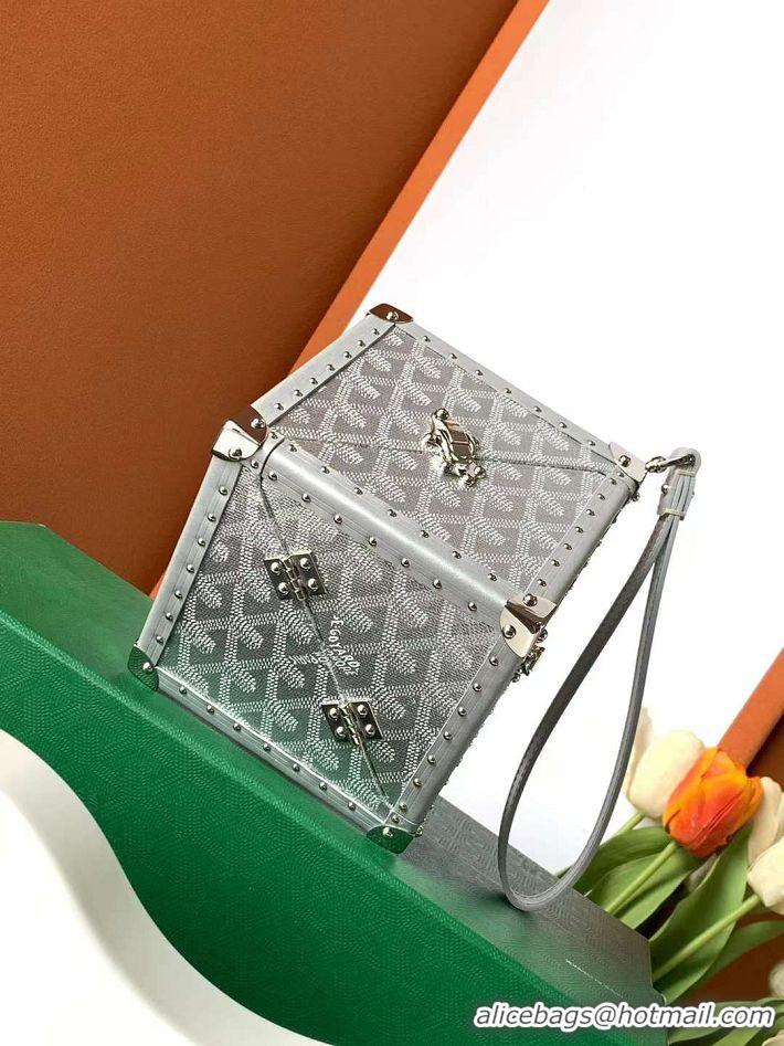 Promotional Luxurious Goyard Dé Trunk Clutch Bag 8215 Silver