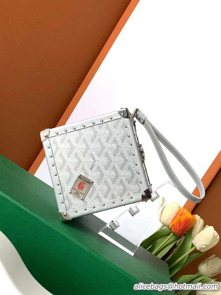 Promotional Luxurious Goyard Dé Trunk Clutch Bag 8215 Silver