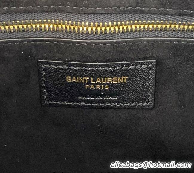 Promotional Saint Laurent LE 5 À 7 Hobo Bag in Smooth Calfskin 657228 Black/Gold