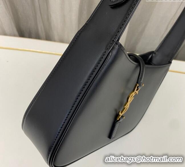 Promotional Saint Laurent LE 5 À 7 Hobo Bag in Smooth Calfskin 657228 Black/Gold