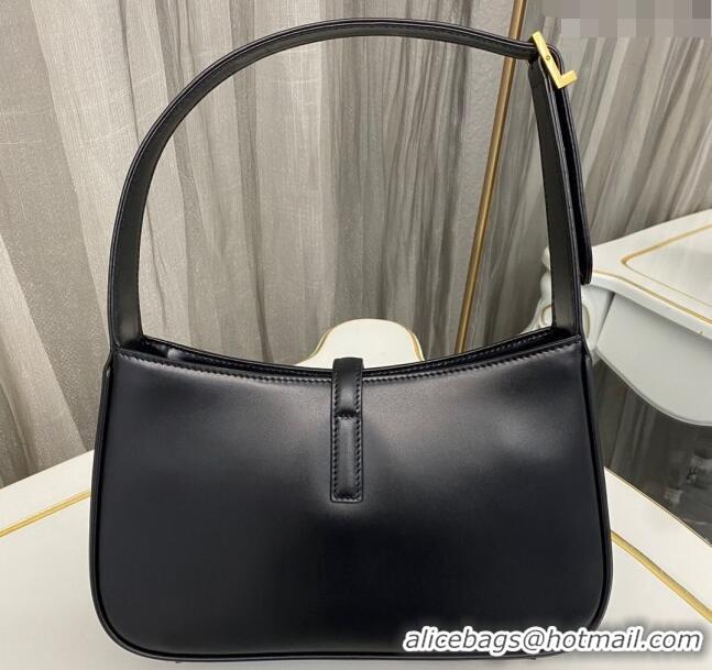 Promotional Saint Laurent LE 5 À 7 Hobo Bag in Smooth Calfskin 657228 Black/Gold