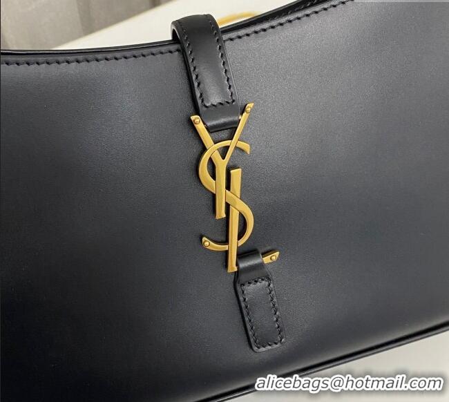 Promotional Saint Laurent LE 5 À 7 Hobo Bag in Smooth Calfskin 657228 Black/Gold