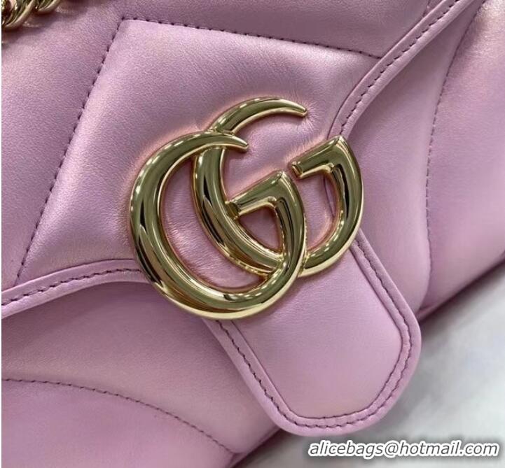 Promotional Gucci GG MARMONT SMALL SHOULDER BAG 443497 Pink iridescent