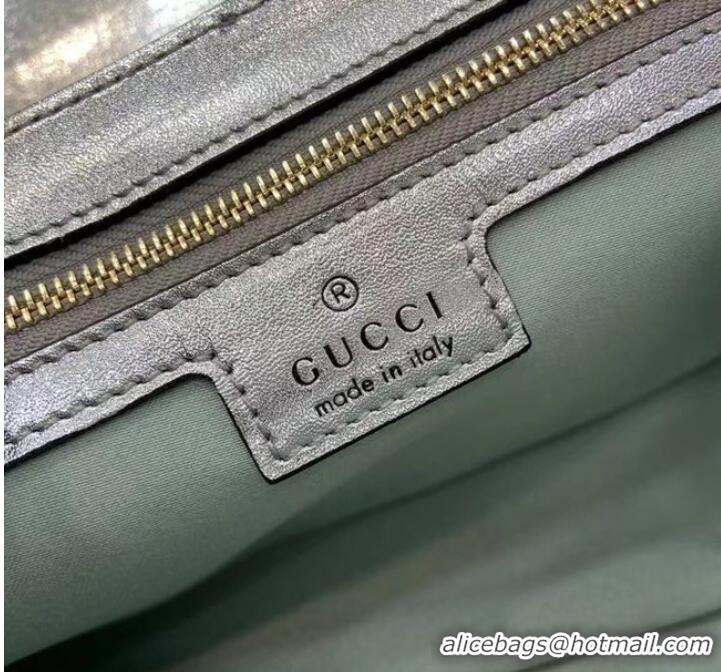 New Design Gucci GG MARMONT SMALL SHOULDER BAG 443497 Green iridescent