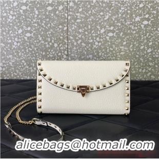 Top Grade VALENTINO GARAVANI Loco Calf leather bag 0059 White