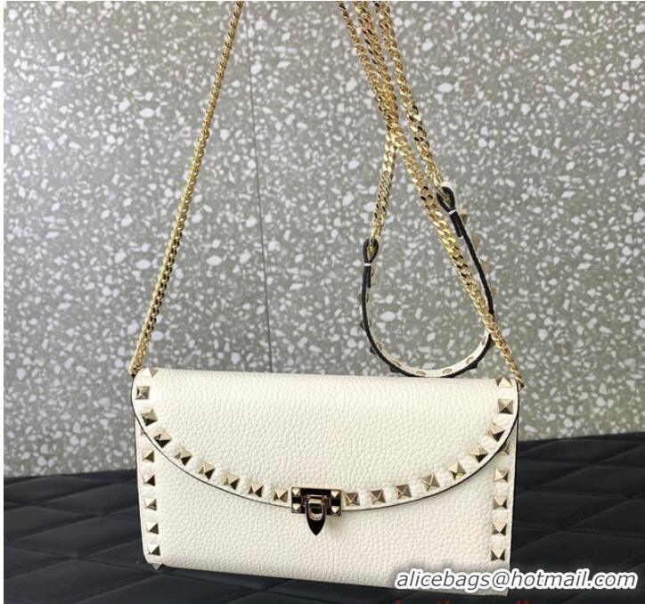 Top Grade VALENTINO GARAVANI Loco Calf leather bag 0059 White