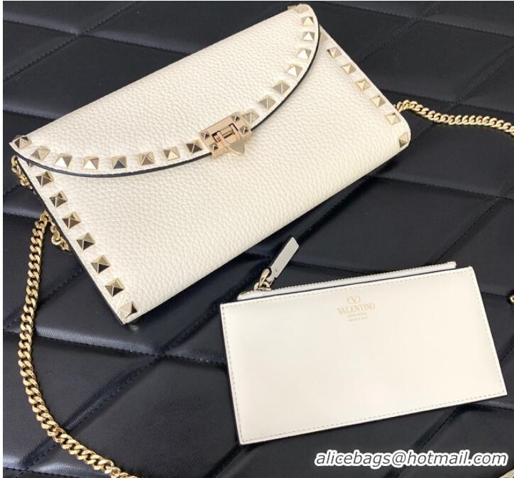 Top Grade VALENTINO GARAVANI Loco Calf leather bag 0059 White