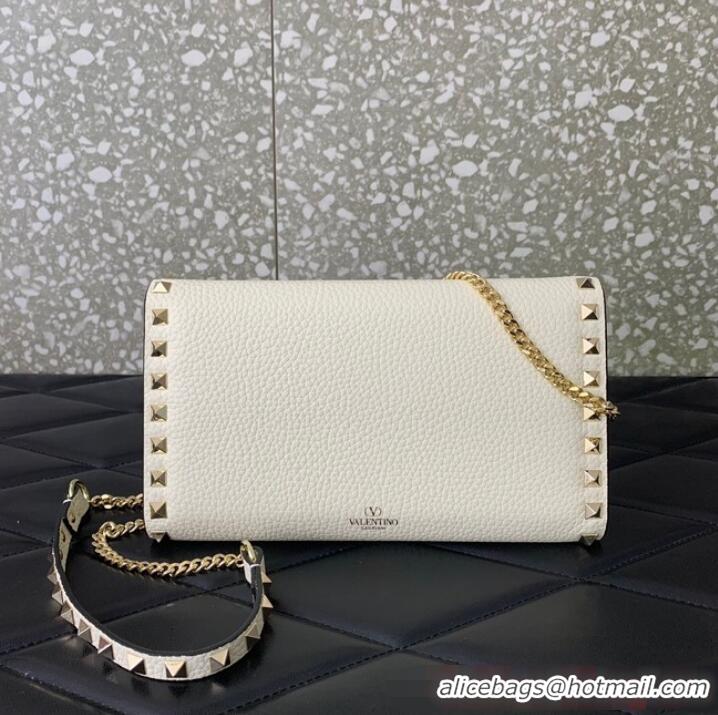 Top Grade VALENTINO GARAVANI Loco Calf leather bag 0059 White