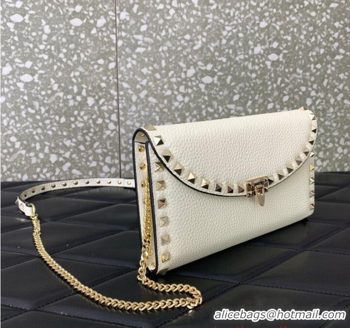 Top Grade VALENTINO GARAVANI Loco Calf leather bag 0059 White