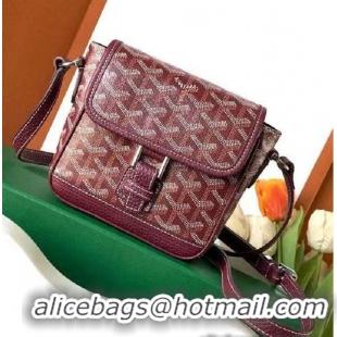 Luxury Cheap Goyard Mini Messenger Bag G8816 Burgundy