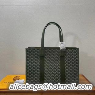 New Design Maison Goyard Villette Jacquard Tote Bag GM G8113 Dark Green 2024