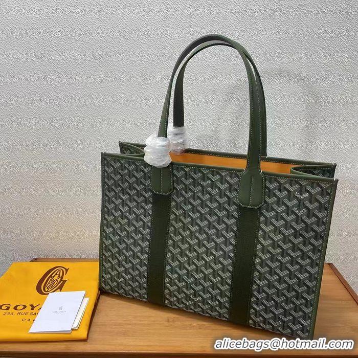 New Design Maison Goyard Villette Jacquard Tote Bag GM G8113 Dark Green 2024