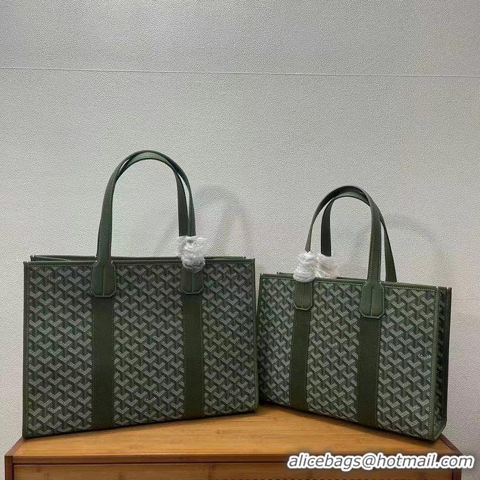 New Design Maison Goyard Villette Jacquard Tote Bag GM G8113 Dark Green 2024