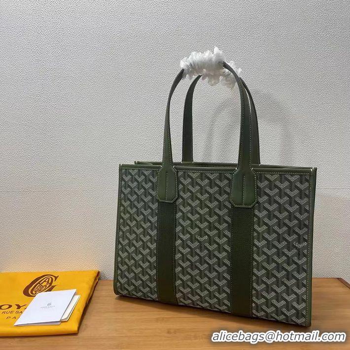 Famous Brand Maison Goyard Villette Jacquard Tote Bag PM G8113 Dark Green 2024